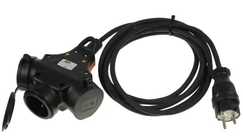 PCE przedłużacz 3m 1 wtyk - 3 gniazda, przewód 3 x 1,5mm2 PCE przedłużacz 3m 1 wtyk - 3 gniazda, przewód 3 x 1,5mm2