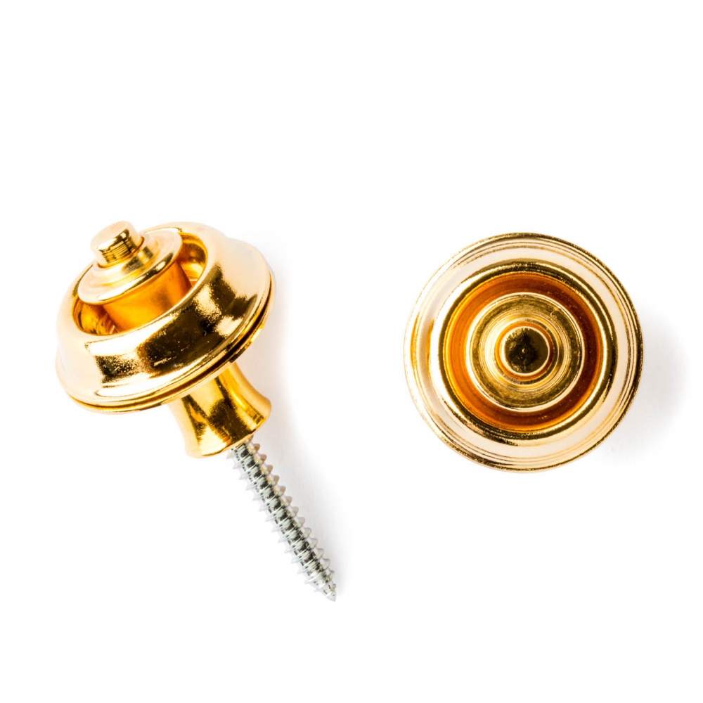 Dunlop Straplok Original Strap Retainer System, 1 Set, gold