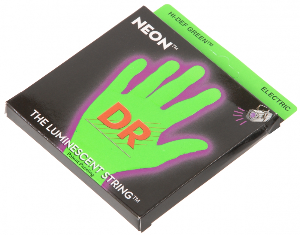 DR NGE 10 NEON GREEN struny do gitary elektrycznej neonowe, zielone 10-46