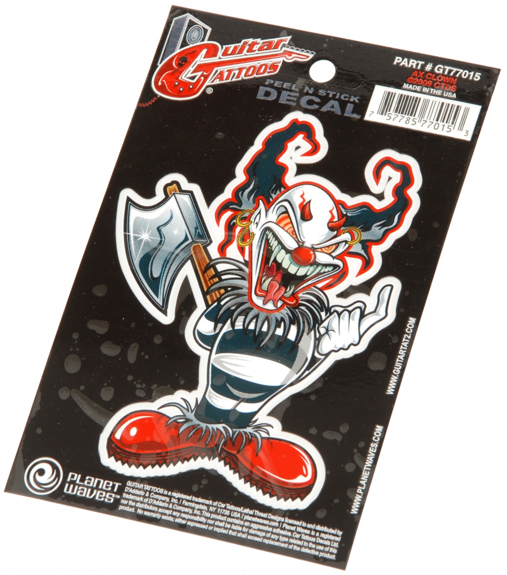 Planet Waves GTR TATTOO-AX CLOWN- naklejka na gitar�