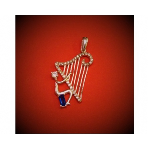 Zebra Music Wisiorek na acuszek harfa, srebro, B045