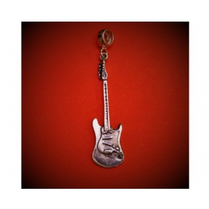 Zebra Music Wisiorek na rzemyk (gadkie koo) gitara elektryczna, srebro, B047