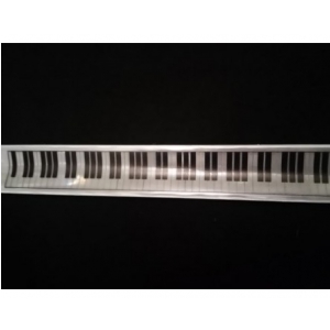 Zebra Music Opaska odblaskowa samozaciskowa z motywem klawiatury fortepianu
