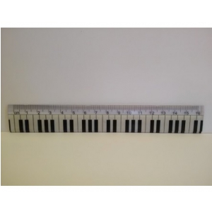 Zebra Music Linijka 16cm z klawiatura fortepianu