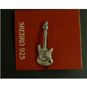 Zebra Music Broszka gitara elektryczna, srebro, B038