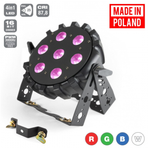 Flash Pro LED PAR SLIM 7x10W RGBW 4in1 25° mk2 płaski reflektor LED