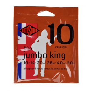 Rotosound JK-10 Jumbo King struny do gitary akustycznej 10-50 (3-pak + pasek)