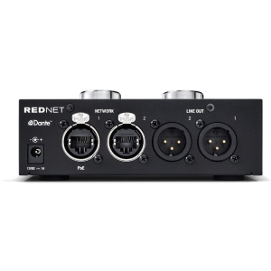 Focusrite RedNet AM2 przedwzmacniacz słuchawkowy z wyjściem liniowym, DANTE, zasilanie PoE