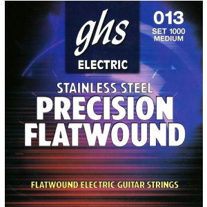 GHS Precison Flatwound struny do gitary elektrycznej, Ultra Light, .013-.054