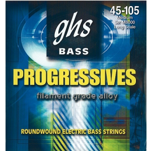 GHS Progressives struny do gitary basowej, 4-str. Medium, .045-.105