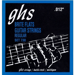 GHS Brite Flats struny do gitary elektrycznej, Regular, .012-.054