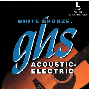 GHS White Bronze struny do gitary elektroakustycznej, Alloy 52, 12-String, Light, .011-.048