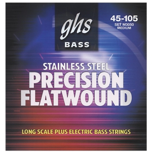 GHS Precision Flatwound struny do gitary basowej, 4-str. Medium, .045-.105