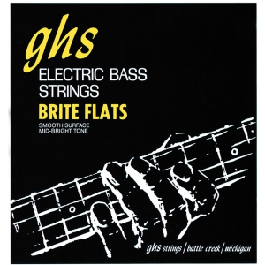 GHS Brite Flats struny do gitary basowej 4-str. Medium, .049-.108