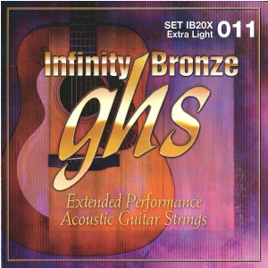 GHS Infinity Bronze struny do gitary akustycznej, Coated, Extra Light, .011-.050