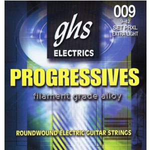 GHS PROGRESSIVES struny do gitary elektrycznej, Extra Light, .009-.042