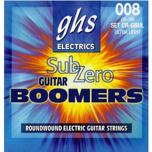 GHS Sub Zero Boomers struny do gitary elektrycznej, Ultra Light, .008-.038 - WYPRZEDAŻ