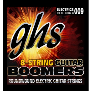 GHS Guitar Boomers struny do gitary elektrycznej, 8-str. Custom Light, .009-.074