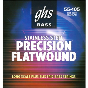 GHS Precision Flatwound struny do gitary basowej, 4-str. Regular, .055-.105
