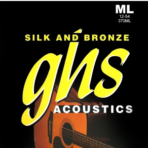 GHS Silk and Bronze struny do gitary akustycznej, Phosphor Bronze, Medium Light, .012-.054
