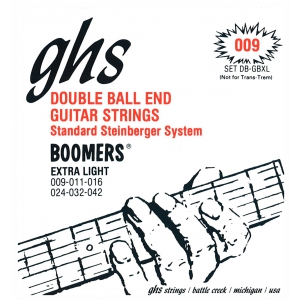 GHS Double Ball End Boomers struny do gitary elektrycznej, Extra Light, .009-.042, Double Ball