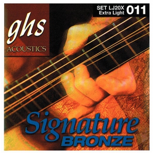 GHS Laurence Juber Signature Bronze struny do gitary akustycznej, Extra Light, .011-.050