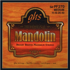 GHS Professional struny do mandoliny, Loop End, Bright Bronze, Medium, .011-.040
