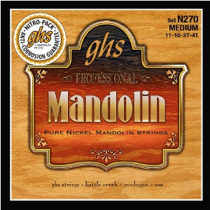 GHS Professional struny do mandoliny, Loop End, Pure Nickel, Medium, .011-.041