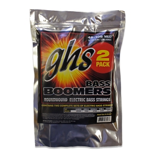 GHS Bass Boomers struny do gitary basowej 4-str. Medium, .045-.105, 2-Pack