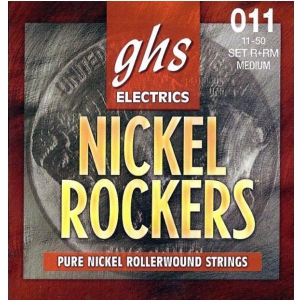 GHS NICKEL ROCKERS struny do gitary elektrycznej, Medium, .011-.050, Rollerwound