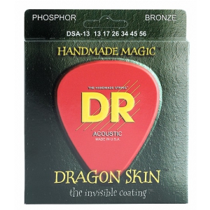 DR DRAGON SKIN - struny do gitary akustycznej, Coated Phosphor Bronze, Medium Heavy, .013-.056