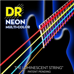 DR NEON Hi-Def Multi-Color - struny do gitary basowej, 5-String, Medium, .045-.125
