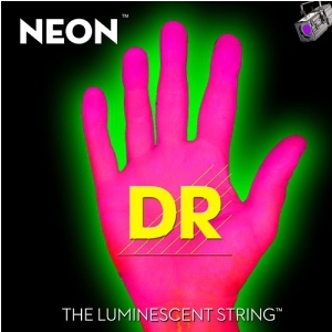 DR NEON Hi-Def Pink - struny do gitary basowej, 6-String, Medium, .030-.125