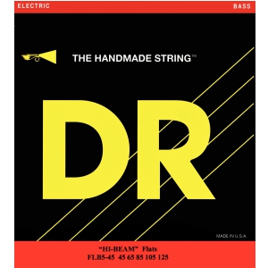 DR HI-BEAM Flats ″ struny do gitary basowej, 5-String, Heavy, .045-.125