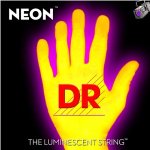DR NEON Hi-Def Yellow - struny do gitary basowej, 5-String, Medium, .045-.125