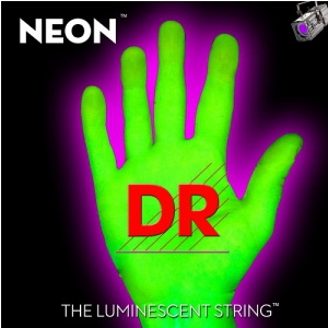 DR NEON Hi-Def Green - struny do gitary basowej, 6-String, Medium, .030-.125