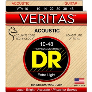 DR VERITAS - struny do gitary akustycznej, Extra Light, .010-.048