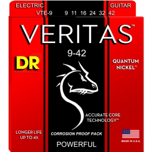 DR VERITAS Quantum Nickel - struny do gitary elektrycznej, Light, .009-.042