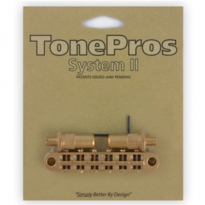 TonePros T3BT-SG - Tune-o-matic Bridge, mostek do gitary, satynowy zoty