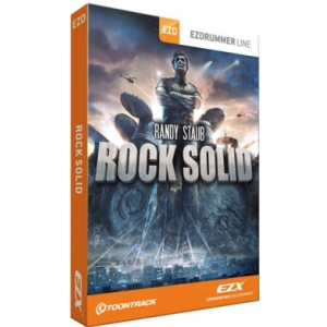 Toontrack EZX Rock Solid biblioteka brzmie� [EZdrummer, Superior Drummer] stworzona przez Randy′ego Stauba [Metallica, M�tley Cr�e, Nickelback], b�bny nagrane w Warehouse Studio, w zestawie pliki MIDI z podzia�ami