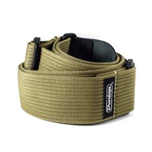 Dunlop Ribbed Cotton Strap - Olive Green, pasek gitarowy
