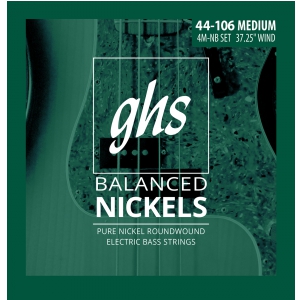 GHS Balanced Nickels - struny do gitary basowej, Medium, .044-.106