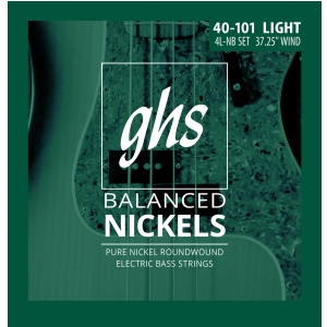 GHS Balanced Nickels - struny do gitary basowej, Light, .040-.101