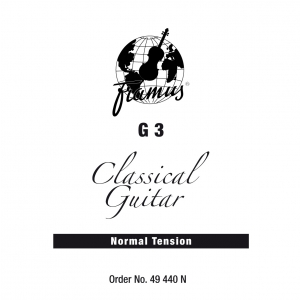 Framus Classic - struna pojedyncza do gitary klasycznej, G 3, .040, plain, Normal Tension