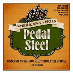 GHS Americana Series ″ struny do Pedal Steel Guitar, 10-Strings, E6 Tuning, .015-.070