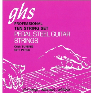 GHS Pedal Steel niklowany Rockers - struny do Pedal Steel Guitar, 10-Strings, E6 Tuning, .015-.070