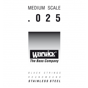 Warwick 39025 Black Label.025, Medium Scale, struna pojedyncza do gitary basowej