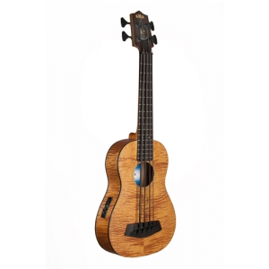 Kala UBASS-EM-FS U-Bass Figured Exotic Mahogany Body Fretted, gitara basowa 4-strunowa z pokrowcem