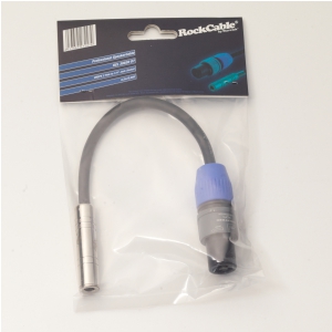 RockCable przewd gonikowy - SpeakON (2-pin) to TS Plug (6.3 mm / 1/4) - 20 cm / 7 7/8