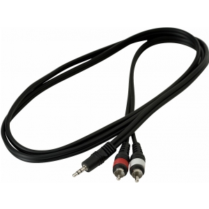 RockCable Patch Cable - 2 x RCA to TRS Jack (3.5 mm / 1/8) - 1.5 m / 4.9 ft.